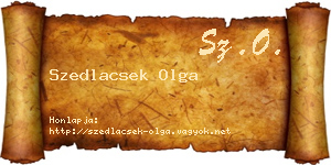 Szedlacsek Olga névjegykártya